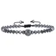 Wholesale Black Gallstone Hematite Rose Bracelet for Men