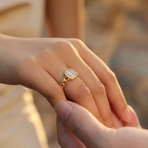 Wholesale Zirconia Chain Ring