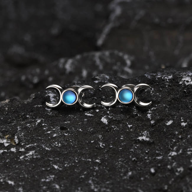 Wholesale Stainless Steel Triple Goddess Stud Earrings