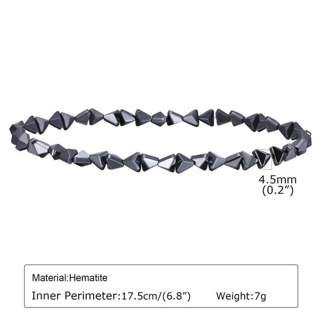 Wholesale Black Gallstone Hematite Beaded Bracelets