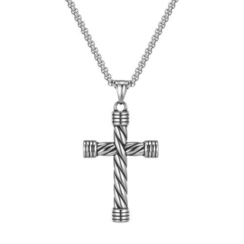 Wholesale Stainless Steel Twisted Cross Pendant