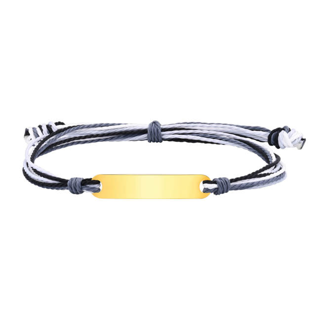 Wholesale Stainless Steel Color Cord Engravable Bracelet