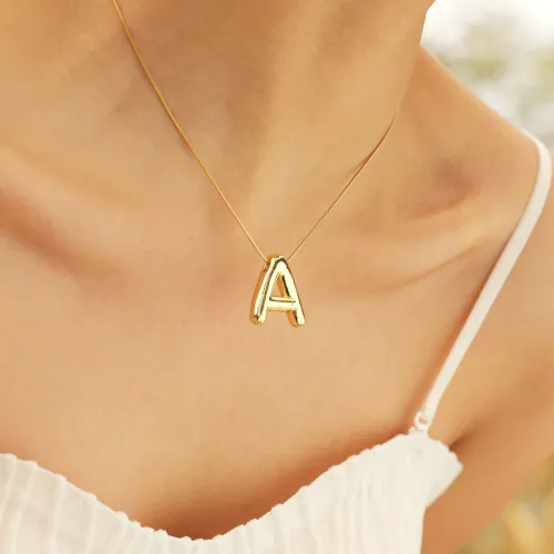 Wholesale Copper Letter and Stainless Steel Necklace