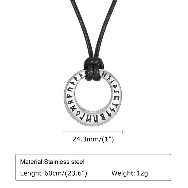 Wholesale Stainless Steel Rune Wheel Urn Pendant