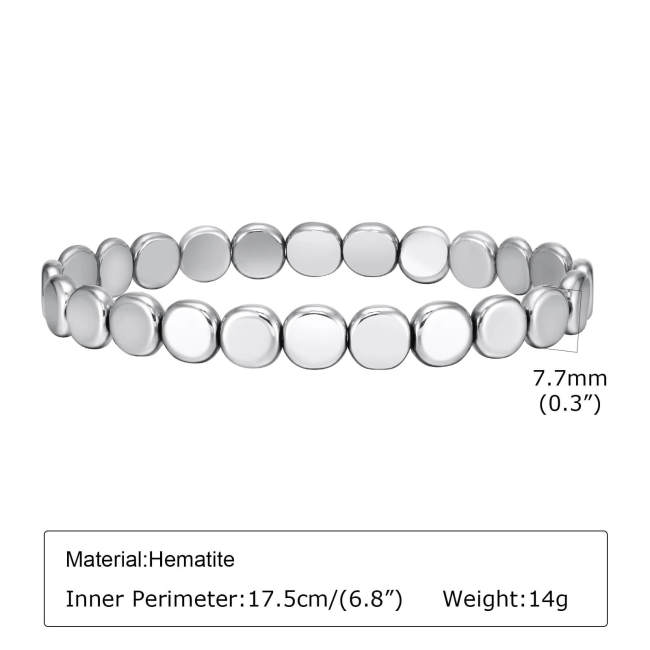 Wholesale Black Gallstone Hematite Beaded Bracelets