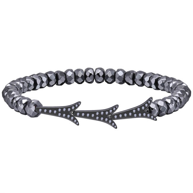 Wholesale Black Gallstone Hematite Beaded Bracelets