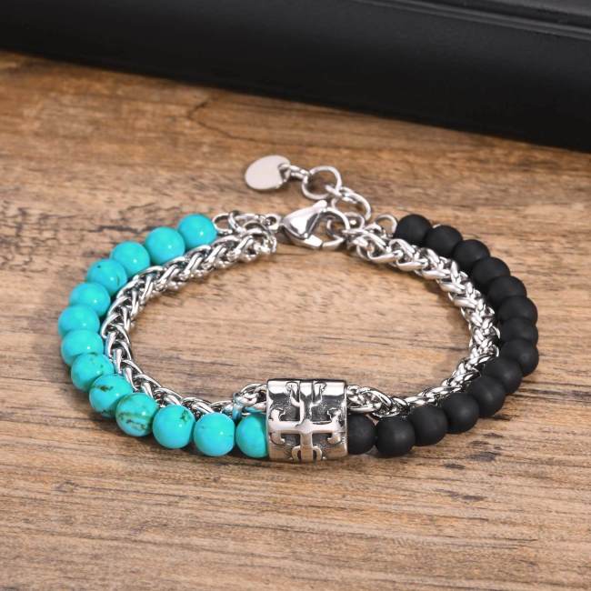 Wholesale Stainless Steel Tiger Eye Agate Bracelet