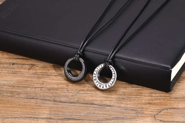 Wholesale Stainless Steel Rune Wheel Urn Pendant
