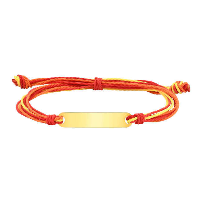Wholesale Stainless Steel Color Cord Engravable Bracelet