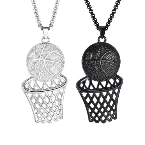 Wholesale Stainless Steel Basketball Frame Pendant