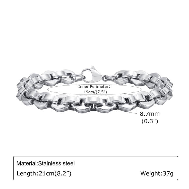 Wholesale Stainless Steel Chunky Chain Bracelet