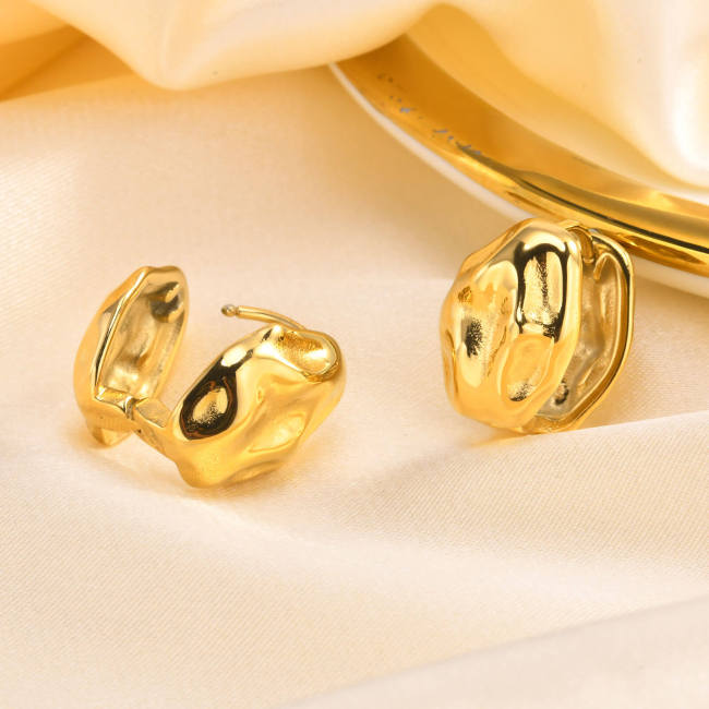 Wholesale Stainless Steel Hammered Earrings