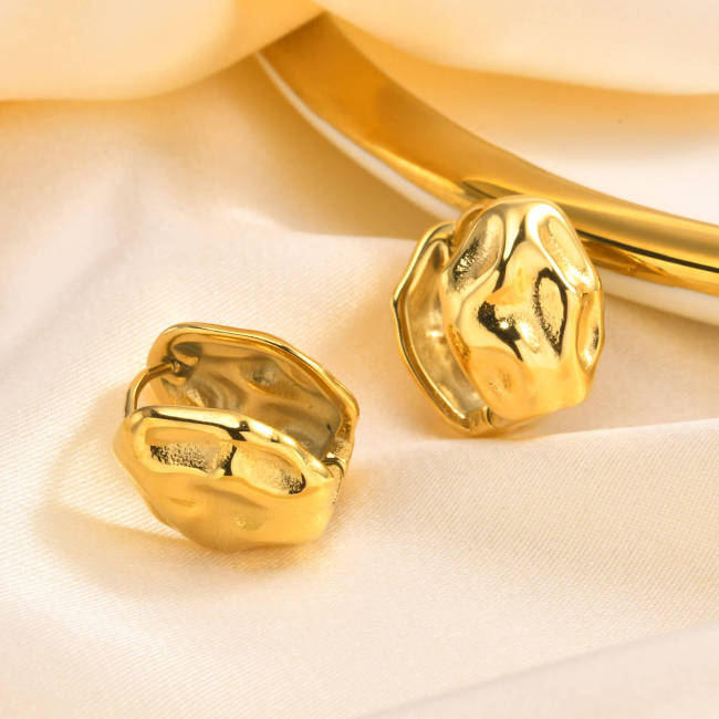 Wholesale Stainless Steel Hammered Earrings