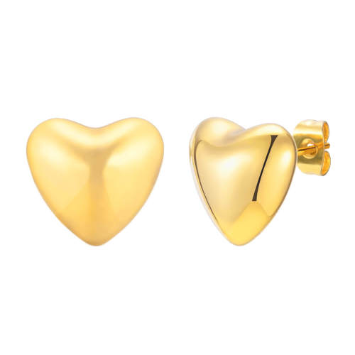 Wholesale Stainless Steel 18K Heart Earrings