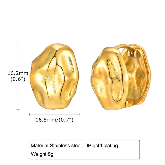 Wholesale Stainless Steel Hammered Earrings