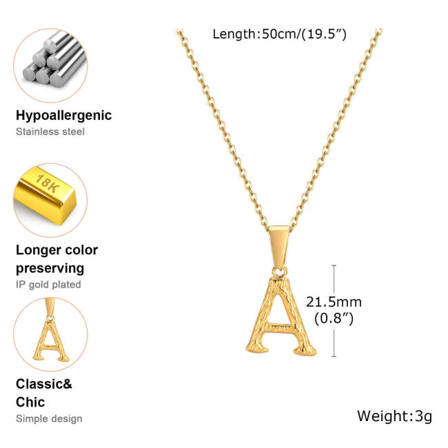 Wholesale Stainless Steel Alphabet Pendant