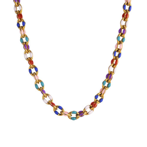 Wholesale Stainless Steel Colorful Necklace