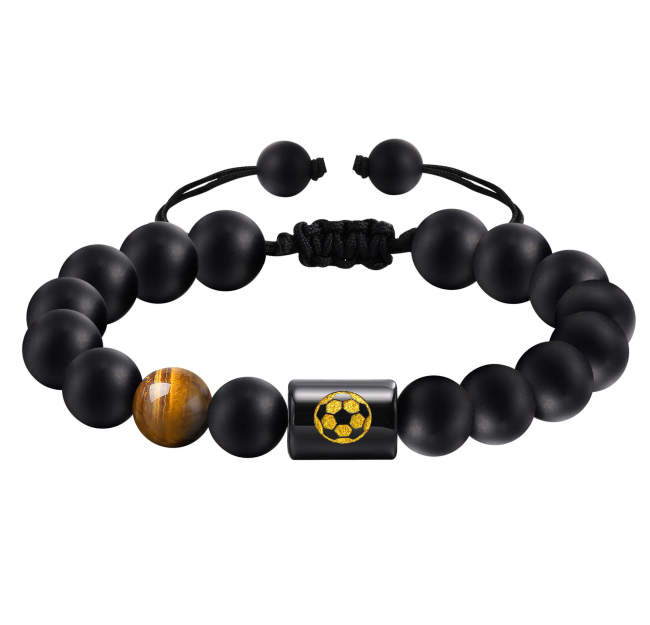 Wholesle Mens Beads Bracelet with Baseball
