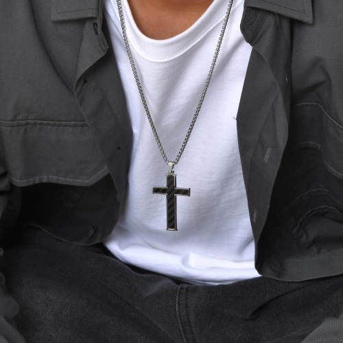 Wholesale Stainless Steel Wood Inlay Cross