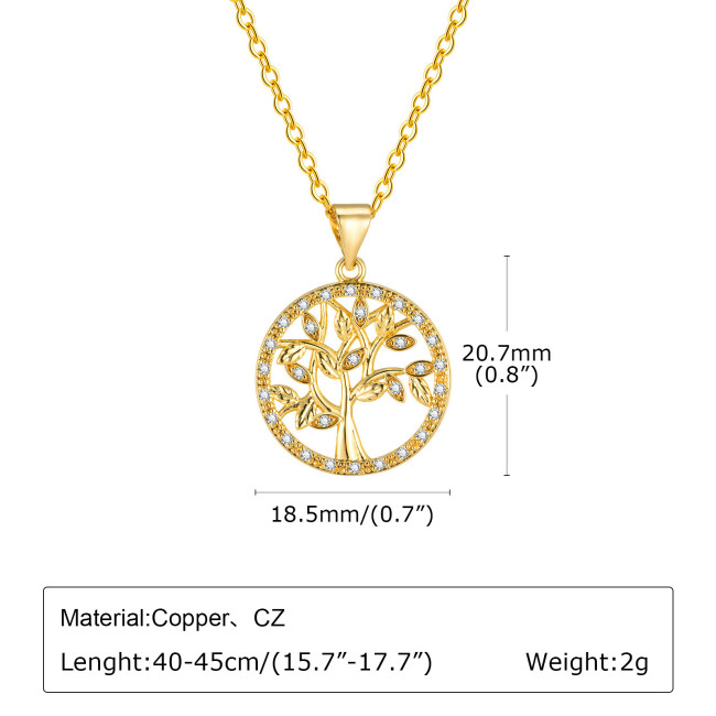 Wholesale Copper Tree of Life Pendant Necklace