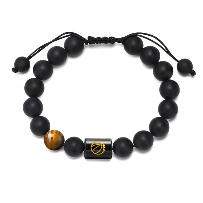 Wholesle Mens Beads Bracelet with Baseball
