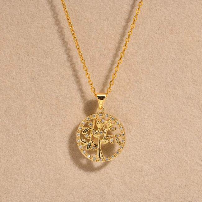 Wholesale Copper Tree of Life Pendant Necklace