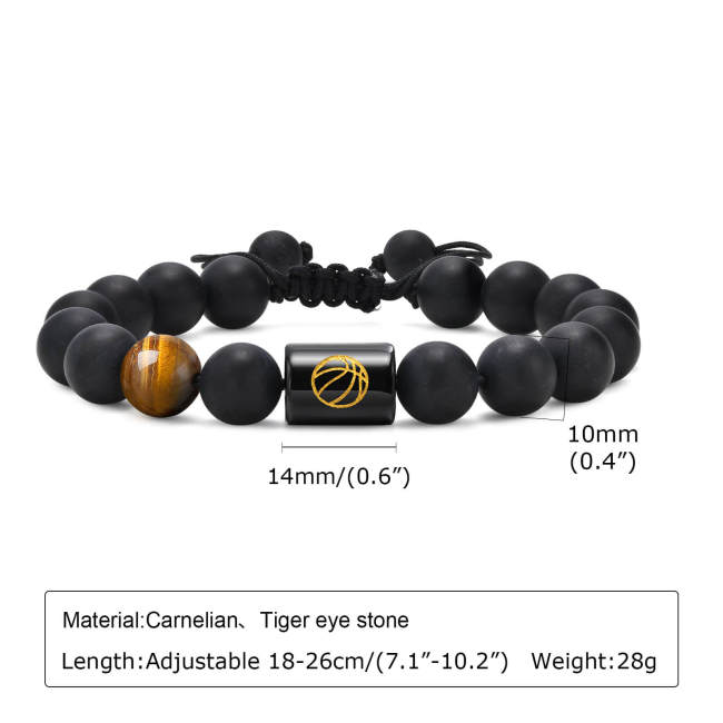 Wholesle Mens Beads Bracelet with Baseball