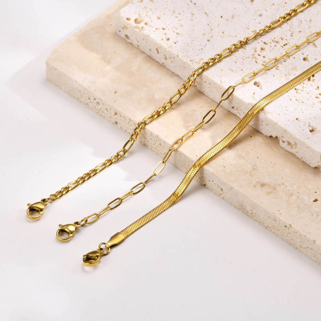 Wholesale Stainless Steel 3 Piece Stacked Bracelet