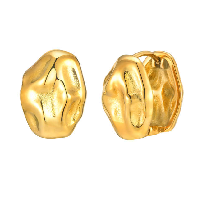 Wholesale Stainless Steel Hammered Earrings