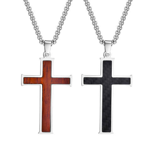 Wholesale Stainless Steel Wood Inlay Cross