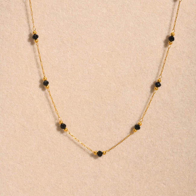 Wholesale Women's Stainless Steel Beaded Necklace
