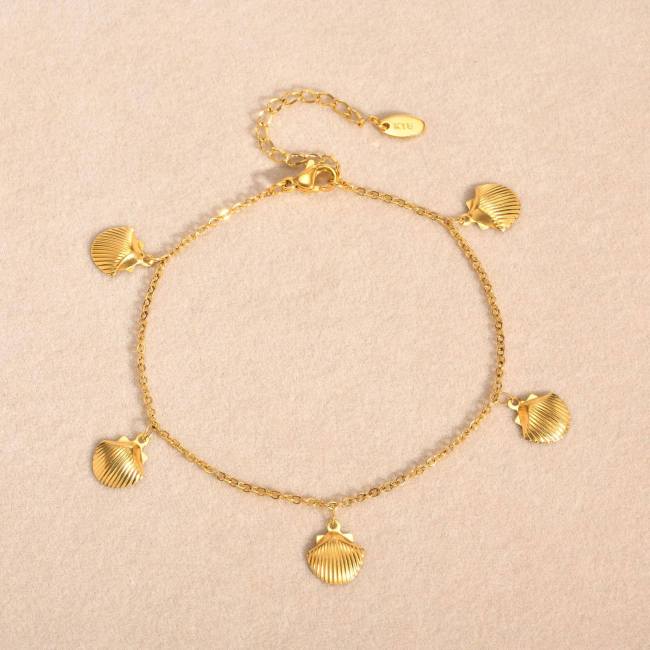 Wholesale Stainless Steel Scallop Shell Anklet