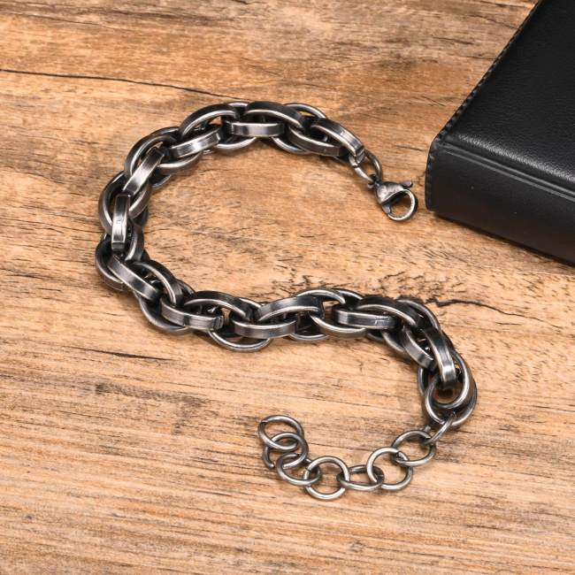 Wholesale Stainless Steel Vintage Twisted Bracelet