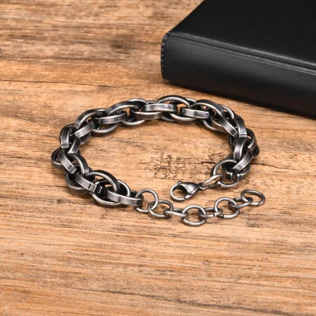 Wholesale Stainless Steel Vintage Twisted Bracelet