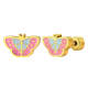 Wholesale Stainless Steel Colorful Enamel Butterfly Earrings