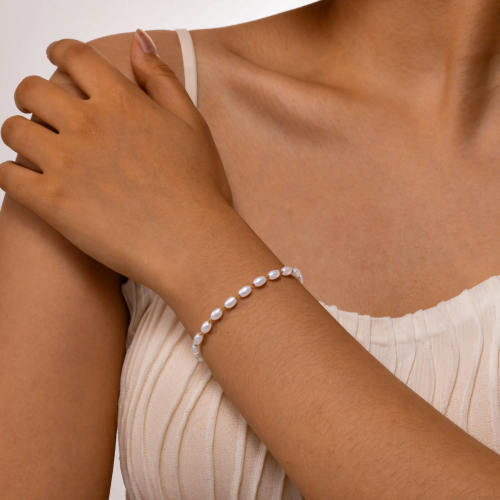 Wholesale Stainless Steel Imitation Pearl Bracelet