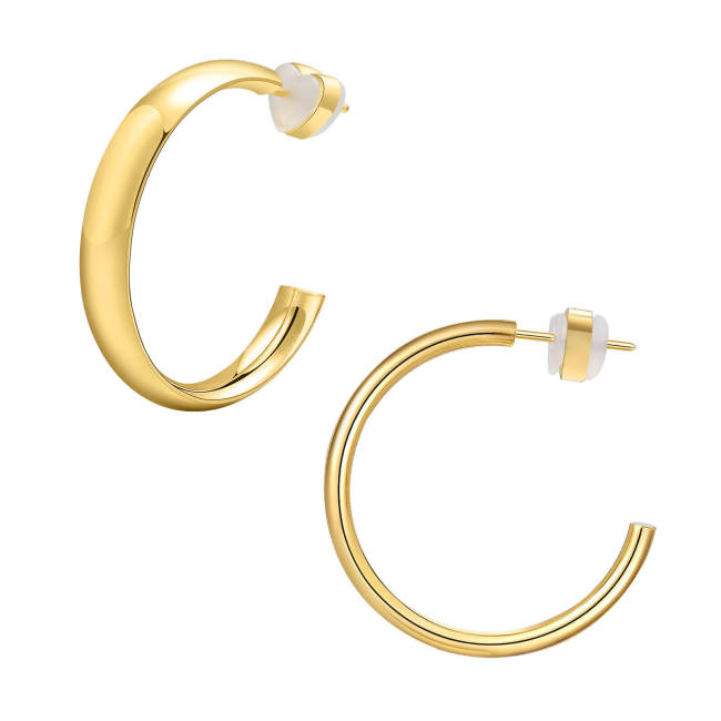 Wholesale Stainless Steel High Polished C Earrings