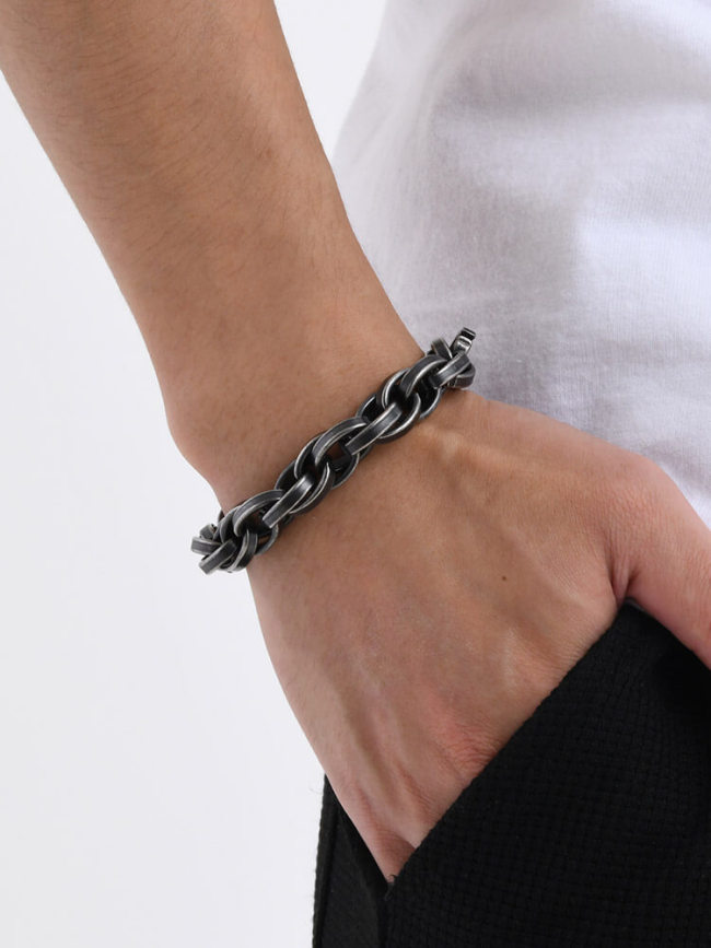 Wholesale Stainless Steel Vintage Twisted Bracelet