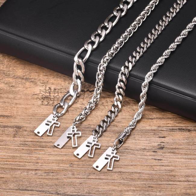 Wholesale Stainless Steel Custom Bracelet with Corss