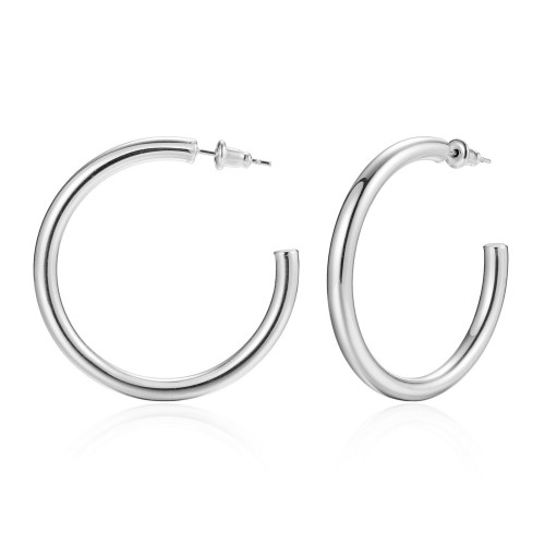 Wholesale Stainless Steel Classic Hip Hop Hoop Earrings