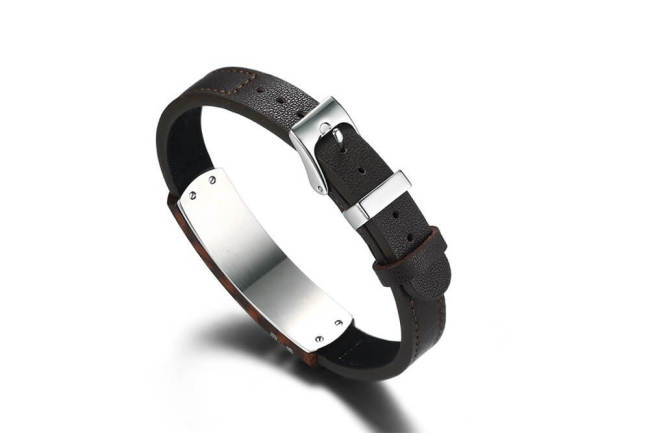 Wholesale Stainless Steel Rosewood Veneer Bracelet