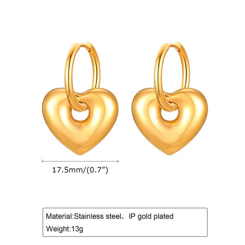 Wholesale Stainless Steel Star Moon Heart Earrings