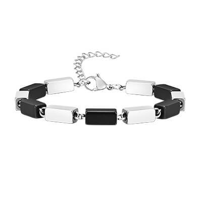 Wholesale Stainless Steel Cuboid Chain Bracelet