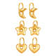Wholesale Stainless Steel Star Moon Heart Earrings