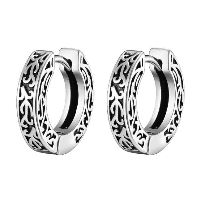 Wholesale Stainless Steel Mens Celtic Huggie Hoop Earrings