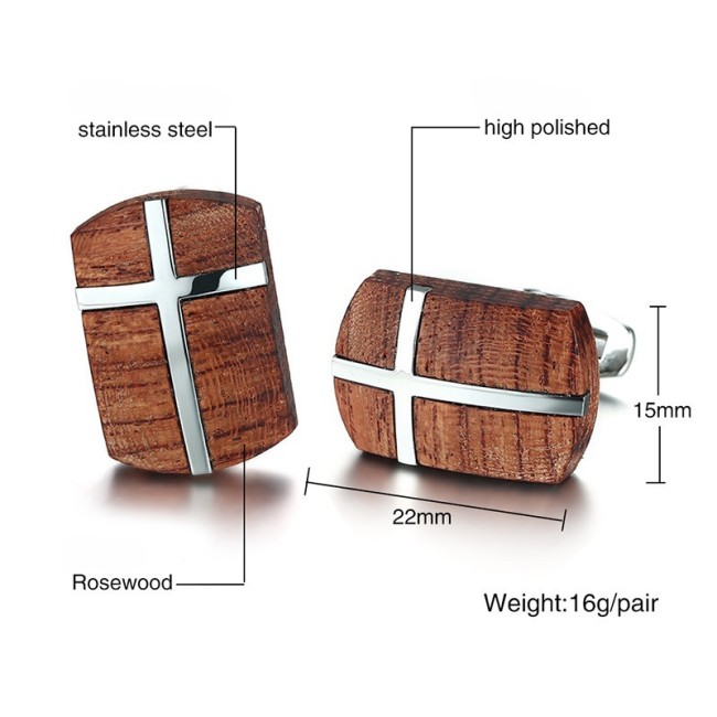Wholesale Stainless Steel Rosewood Veneer Bracelet