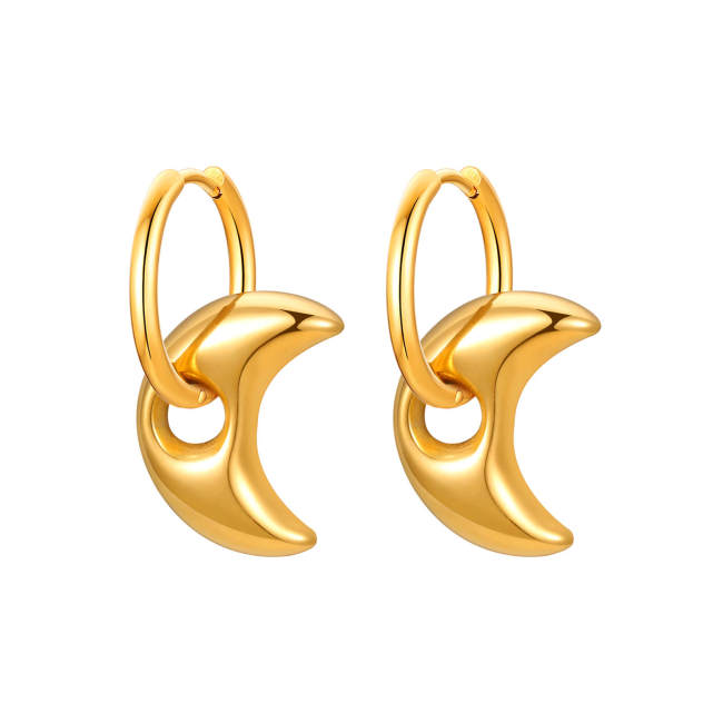 Wholesale Stainless Steel Star Moon Heart Earrings