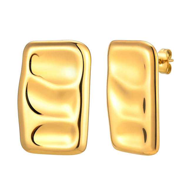 Wholesale Stainless Steel Square Stud Earrings