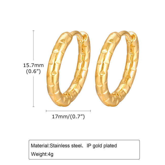 Wholesale Stainless Steel Two Tone Geometric Square Earrings