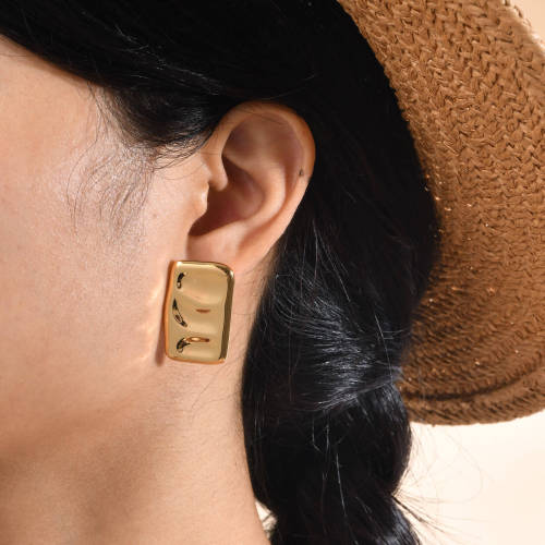 Wholesale Stainless Steel Square Stud Earrings